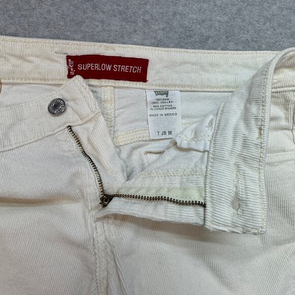 Levi's Superlow Stretch WMNS 7 JR M White Bootcut Slim Fit 76489 DJ 015 Ankle - Picture 2 of 14